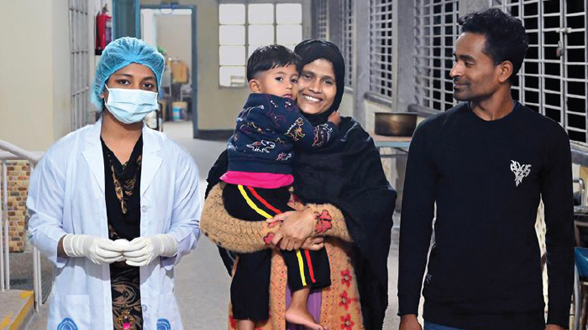 Smriti With a Women-Led Green Vision Centre Female Practitioner in Haimchar, Bangladesh