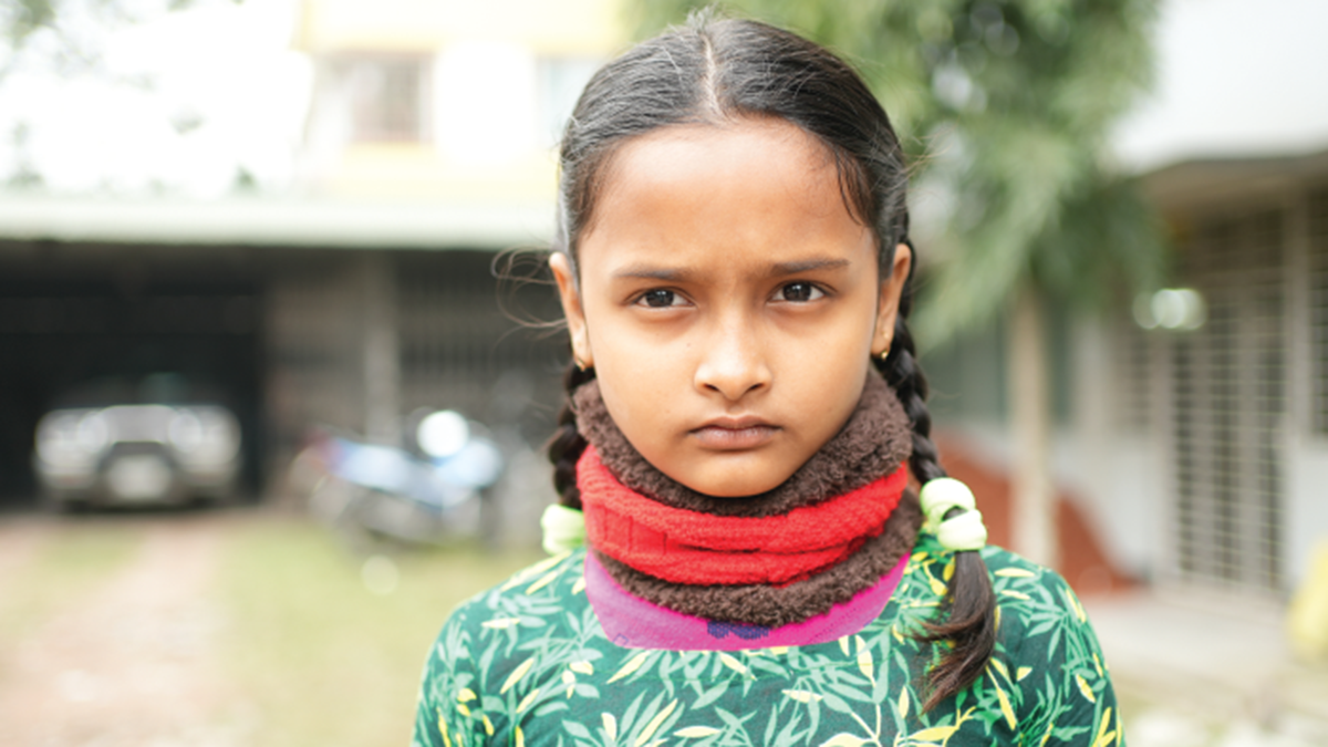 Mahfuza, Aged 11, at Home